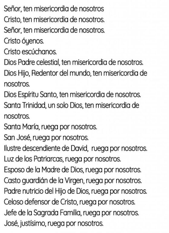 letanias a san jose