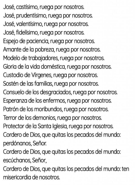 letanias de san jose