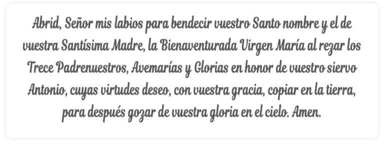 oracion inicial para san antonio de padua